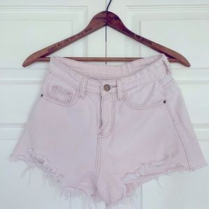 Pink Denim Cut-off Shorts Sz 1
